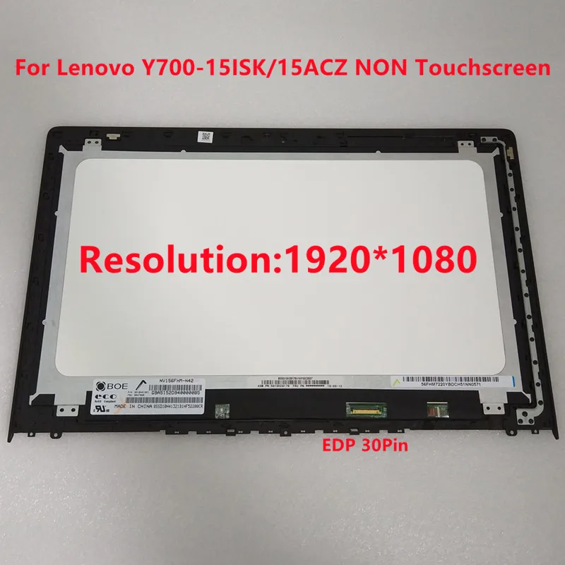 Imagem -04 - Substituição da Tela do Portátil para Lenovo Y700 15isk 15 Polegadas 5d10k37618 5d10k25568 5d10k81625