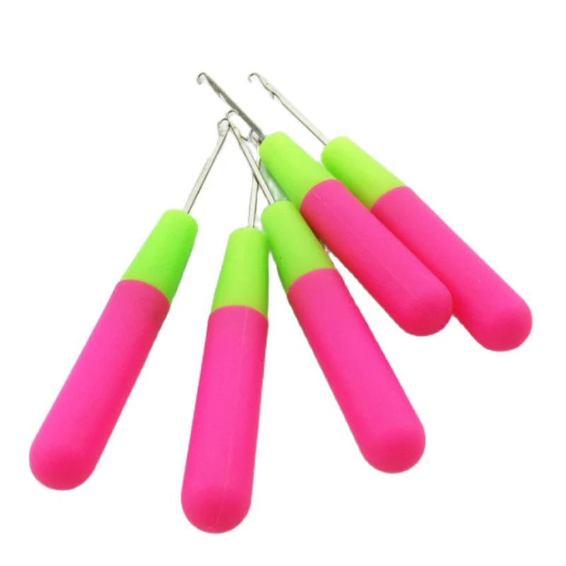 1 pz capelli finti uncinetto aghi fai da te parrucchiere tintura per capelli gancio ago parrucca ferri da maglia strumento di estensione dei capelli accessori per lo Styling