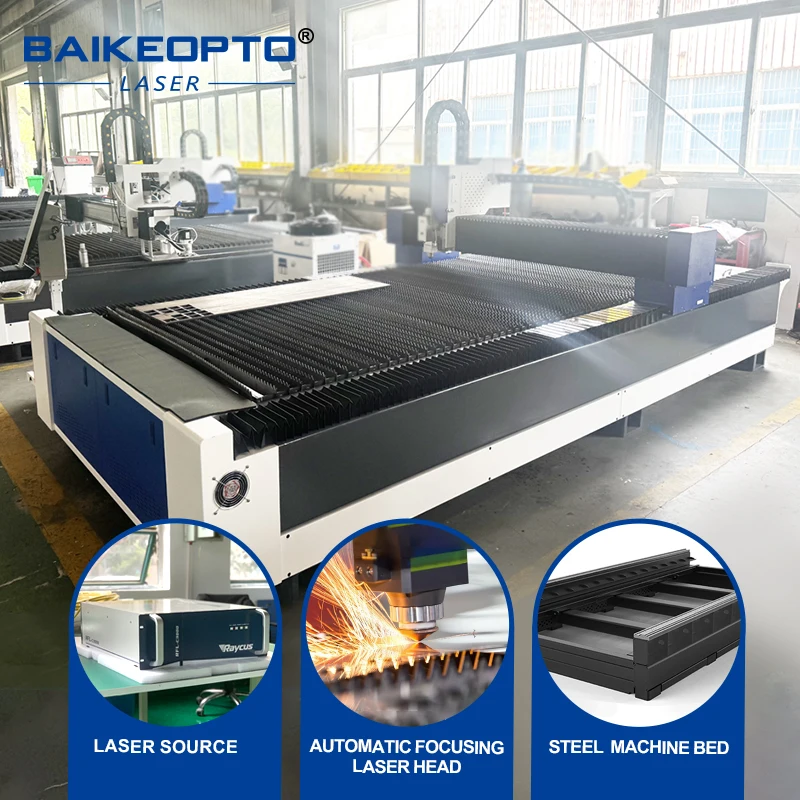 3015 4020 6025 8025 IPG Raycus 3KW CNC Router Metal Tube Fiber Laser Cutting Machine