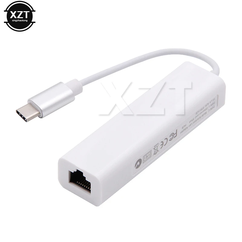 USB3.1 HUB Type C To Ethernet LAN RJ45 Network Card 100Mbps Adapter With USB 3 Ports Hub Splitter For Macbook Notebook