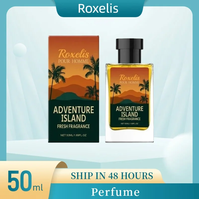 

50 мл мужские духи свежий остров аромат цитрусовая морская соль и древесный аромат естественная жизненность долговечный портативный спрей для тела одеколон
