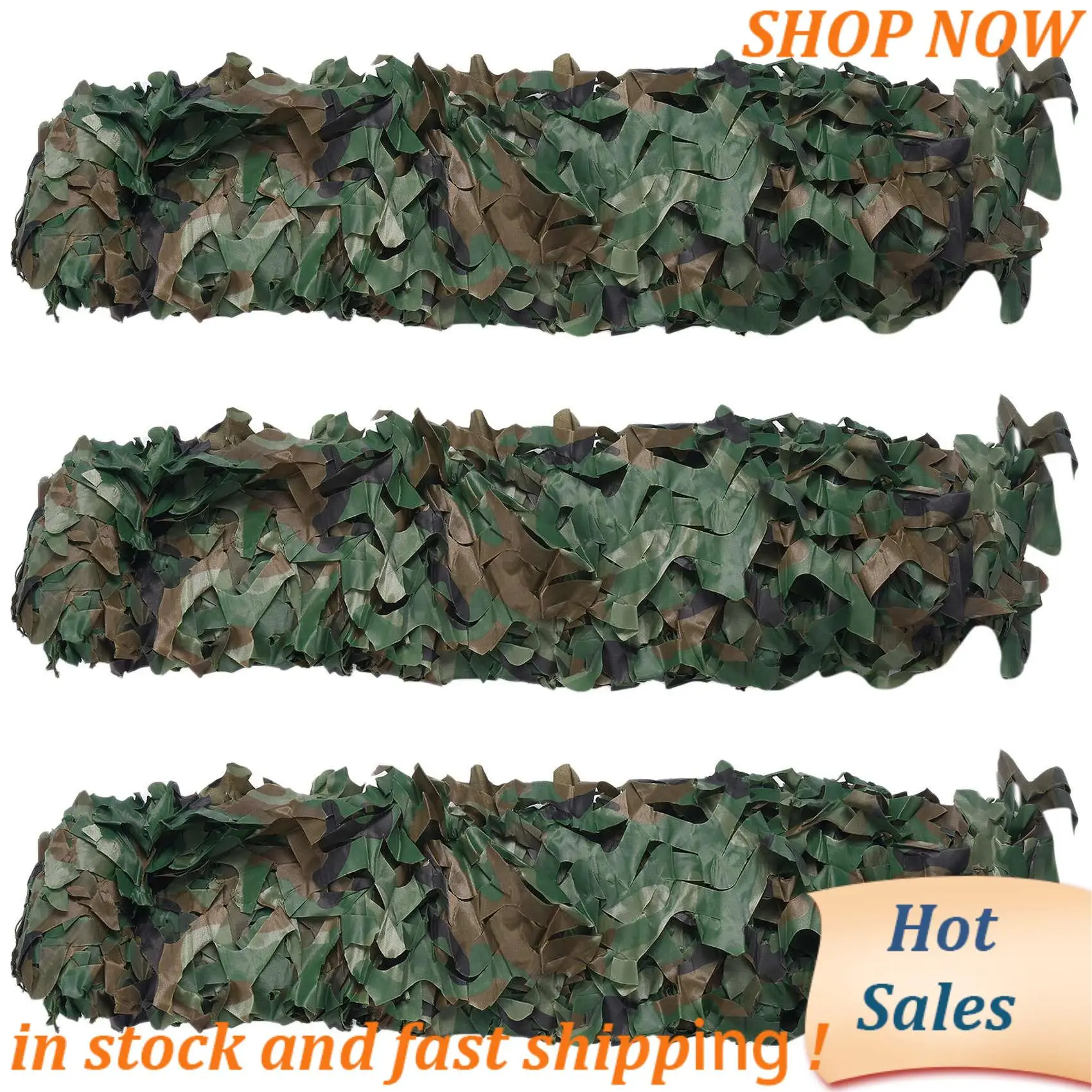 

ABVB-3X Hunting Camouflage Nets Woodland Camo Netting Blinds Great For Sunshade Camping Hunting Party Decoration,3Mx2m