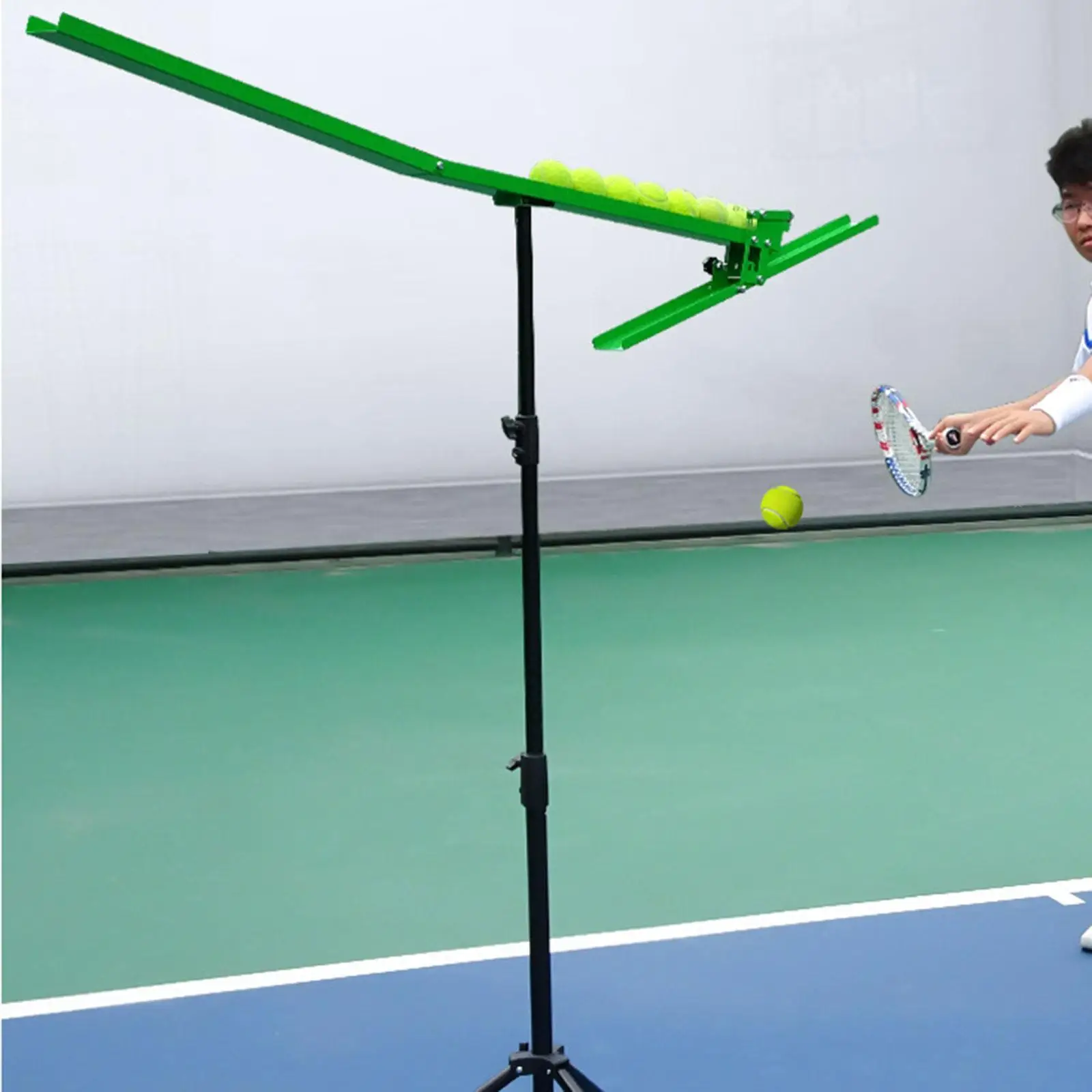 

Tennis Ball Dropping Machine Sturdy Practical Easy to Install, Tennis Serving Machine, Tennis Ball Feeder, Single Training