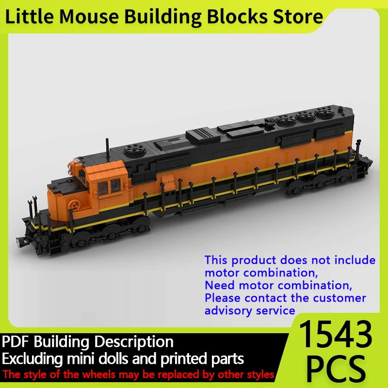 

City Car Model MOC Building Bricks Railway SD-60 Diesel Locomotive Modular Technology Gifts Holiday Assemble Children Toys Suit