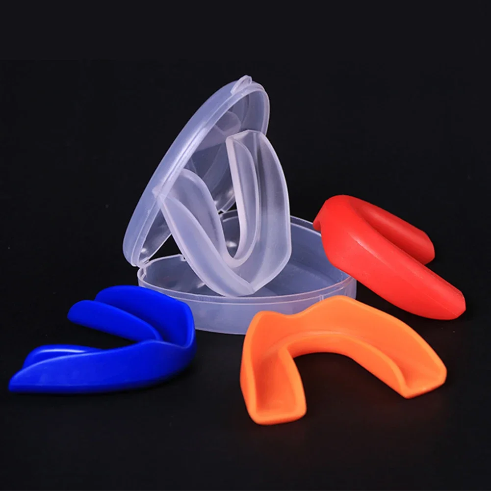 Sport Mouth Guard Teeth Protector Adults Mouthguard Tooth Brace Protection Basketball Rugby Boxing Karate With Plastic Case Box