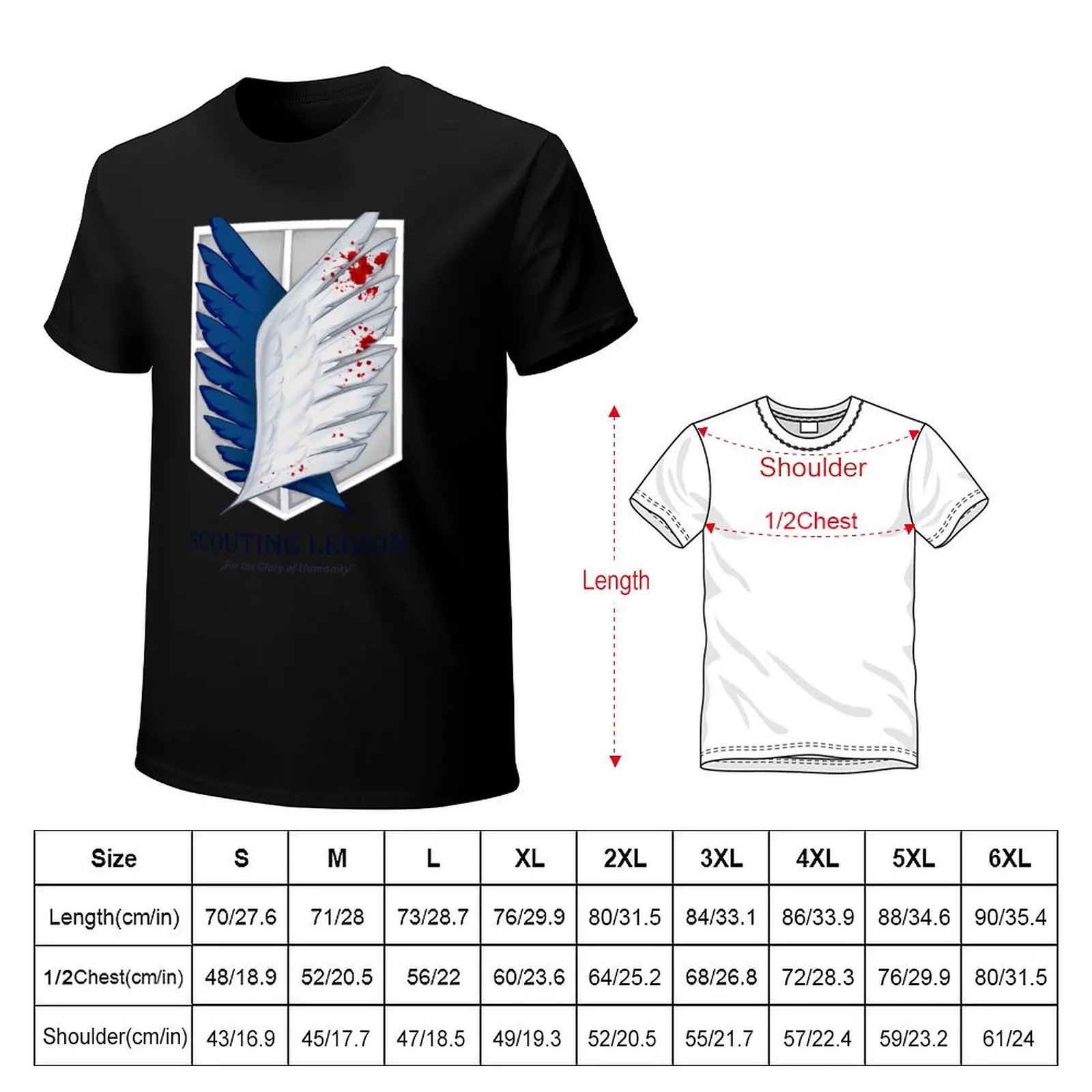 Scouting Legion -AoT T-Shirt plus size clothes boys animal print anime stuff customizeds mens tall t shirts