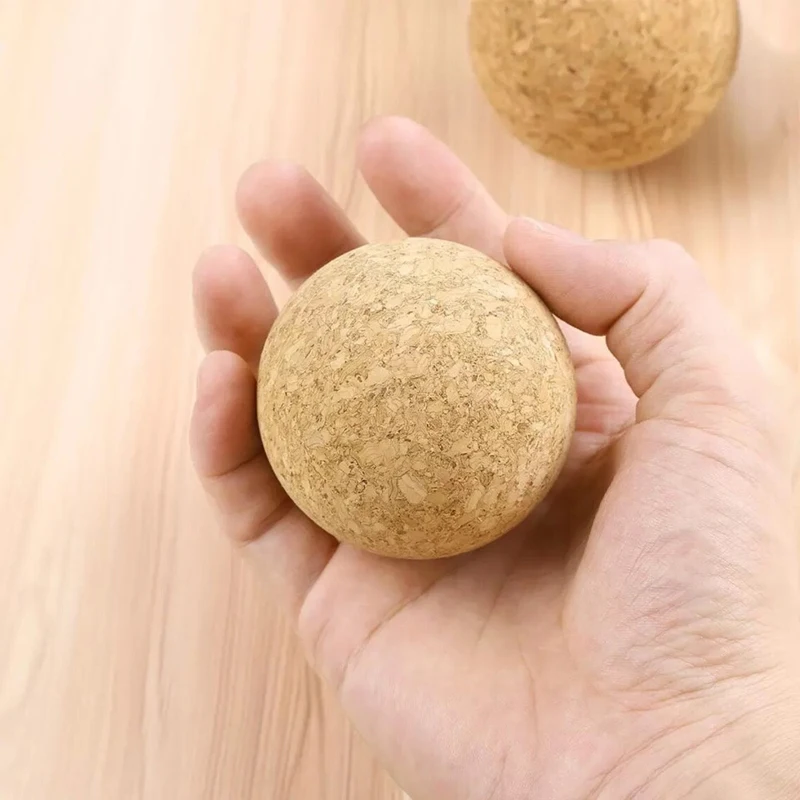 Umweltfreundliches Geschenk, Fitness, Yoga, Rückzugszubehör, Holzkugeln, Fußmassagegerät, Korkbälle zur Linderung von Muskelschmerzen