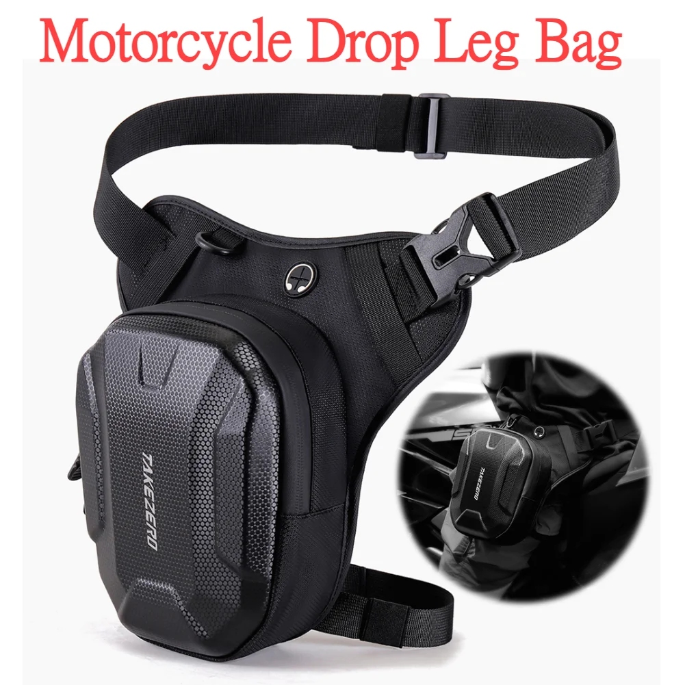 

Hard Shell Motorcycle Drop Leg Bag Waterproof Rider Waist Bag Large Capacity Bicycle Thigh Belt Bag For Outdoor Hiking Fishing
