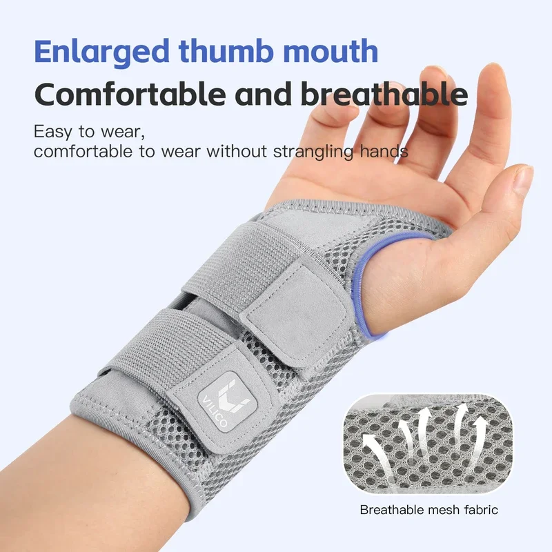 

Ergonomic Thumb Sleeve Wrist Brace Breathable Tendinitis Support Band with Metal Bar Flexible Splint for Wrist Protectors