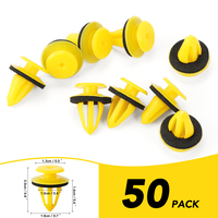 50PCS Auto Door Panel Clips Fixing Fastener for Skoda Octavia Rapid Fabia Superb Kodiaq Scala Karop Kamiq
