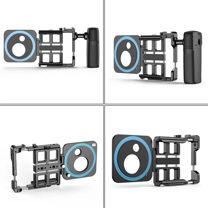 

Practical-Mobile Phone Live Bracket Cage Smart Bluetooth 1/4”Threaded Hole/Cold Shoe Interface For Video LED Mic Tripod