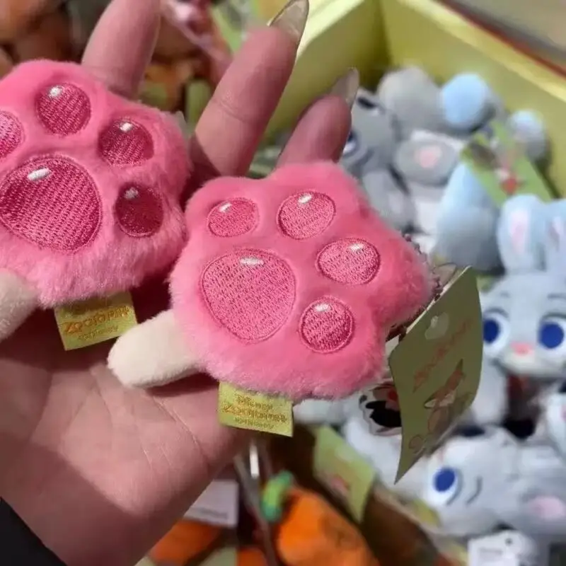 Kawaii Disney Zootopia Plush Toys Claw Keychain Creative Cartoon Backpack Pendant Sweet Hairpin Peripheral Girl's Birthday Gift