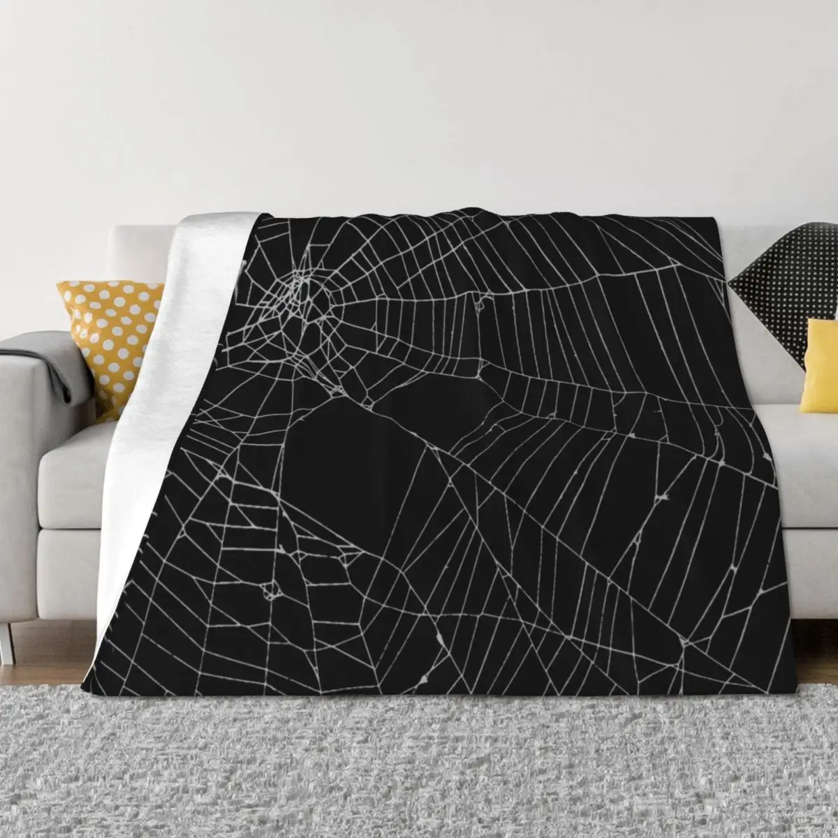 

SpiderWeb Web Throw Blanket Thermals For Travel heavy to sleep Giant Sofa Furry Blankets