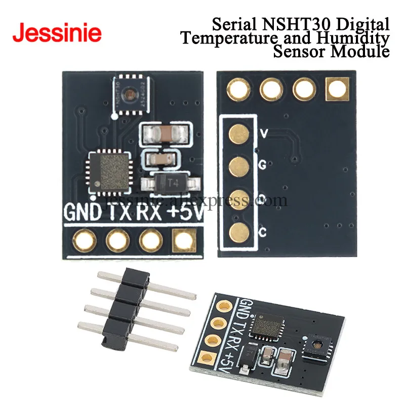 10pc/1pc Serial NSHT30 Digital Temperature and Humidity Sensor Module High-Precision No Development Required Compatible SHT30