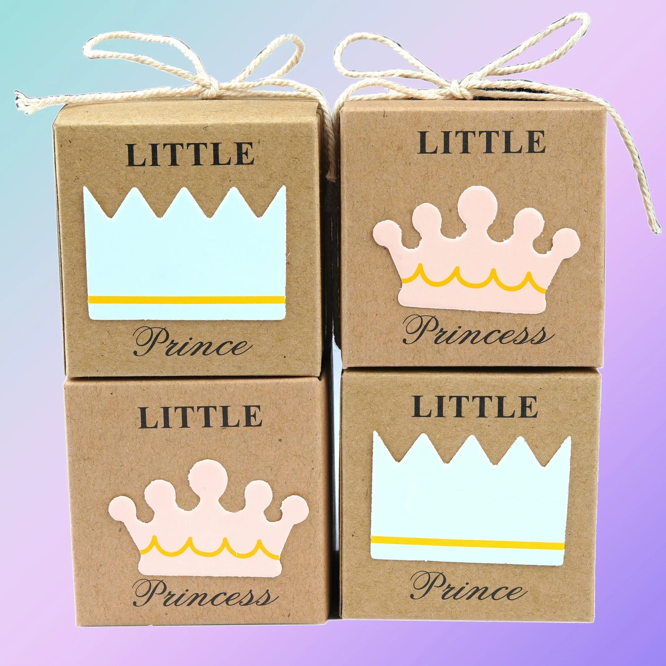 Little Prince or Princess Favour Boxes,Baby Shower,Christening,Chocolate Box 10pcs/lot