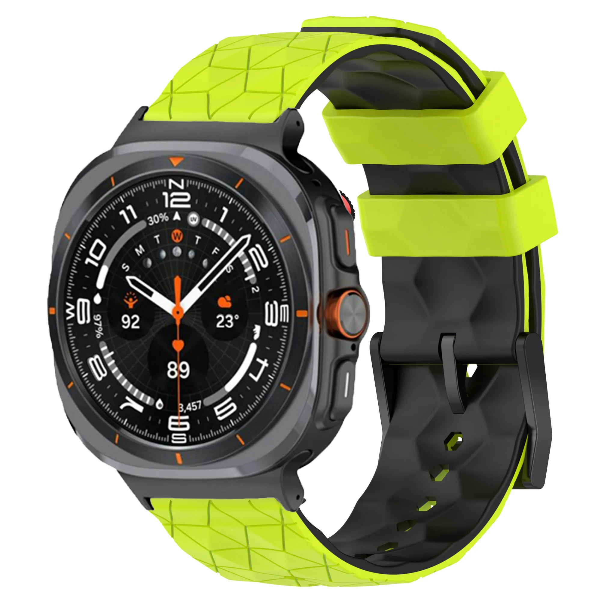 Correa de silicona deportiva para Samsung Galaxy Watch Ultra, pulsera con patrón de fútbol de 47mm, pulsera para Galaxy Watch 7 Ultra