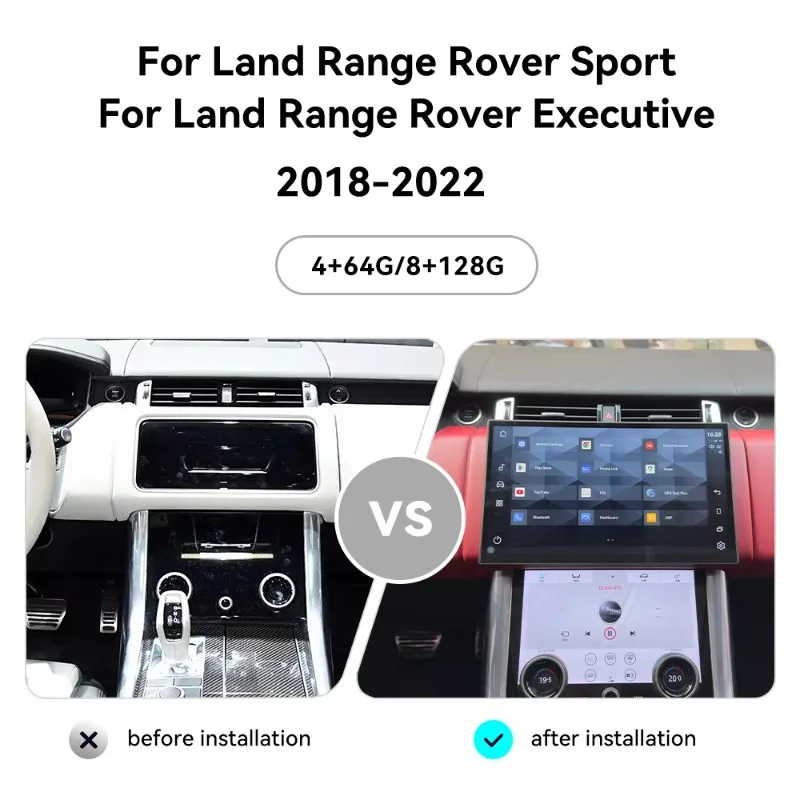 

For Android 13 for Land Rover Range Rover Sport L494 2018-2022 Car GPS Navigation Auto Head Unit Multimedia Player Media DSP