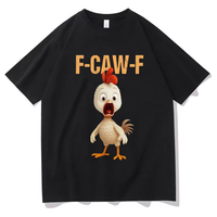 F Caw F Chicken T Shirt Beach Awesome Women Humor Cozy T Shirt Chicken Hip Hop Aesthetic Casual Oversized Sale Tops Streetwear