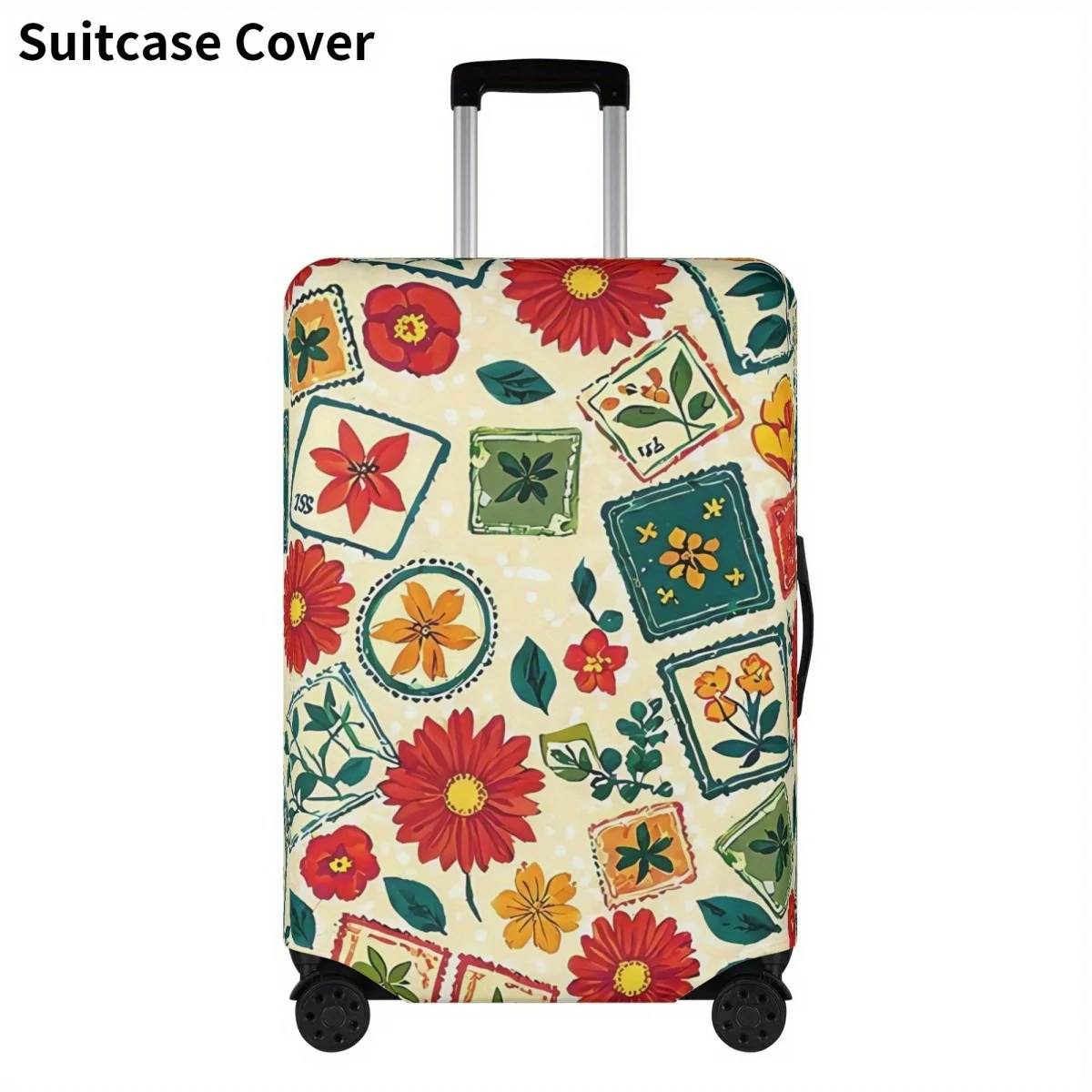 

1pc Chic Flowers Luggage Dust Jacket -Unique Design for Both Men and Women -Suitable for 18-32 Inch Luggage, Travel Accessories