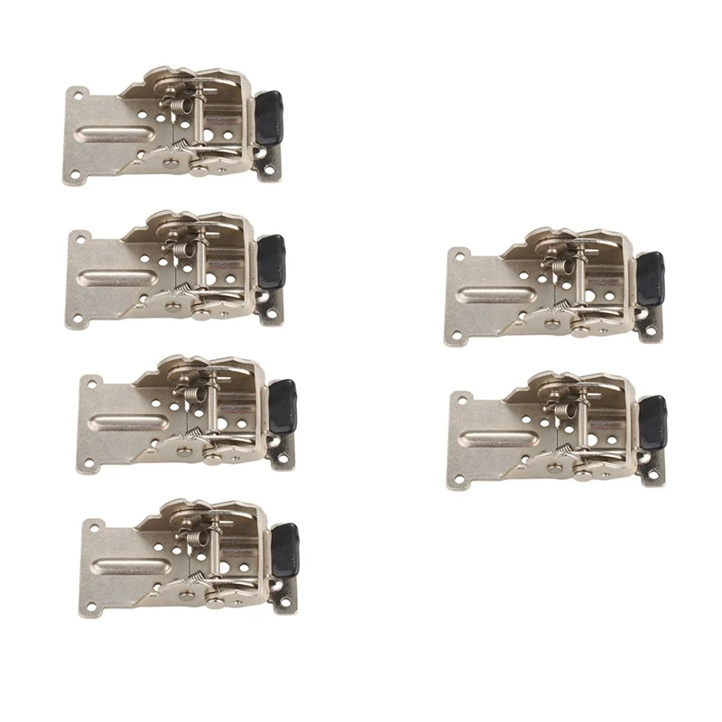 6PCS 0-90-180 Degree Self-Locking Folding Hinge Table Legs Silver Folding Coffee Table Furniture Hardware Cabinet Hinge