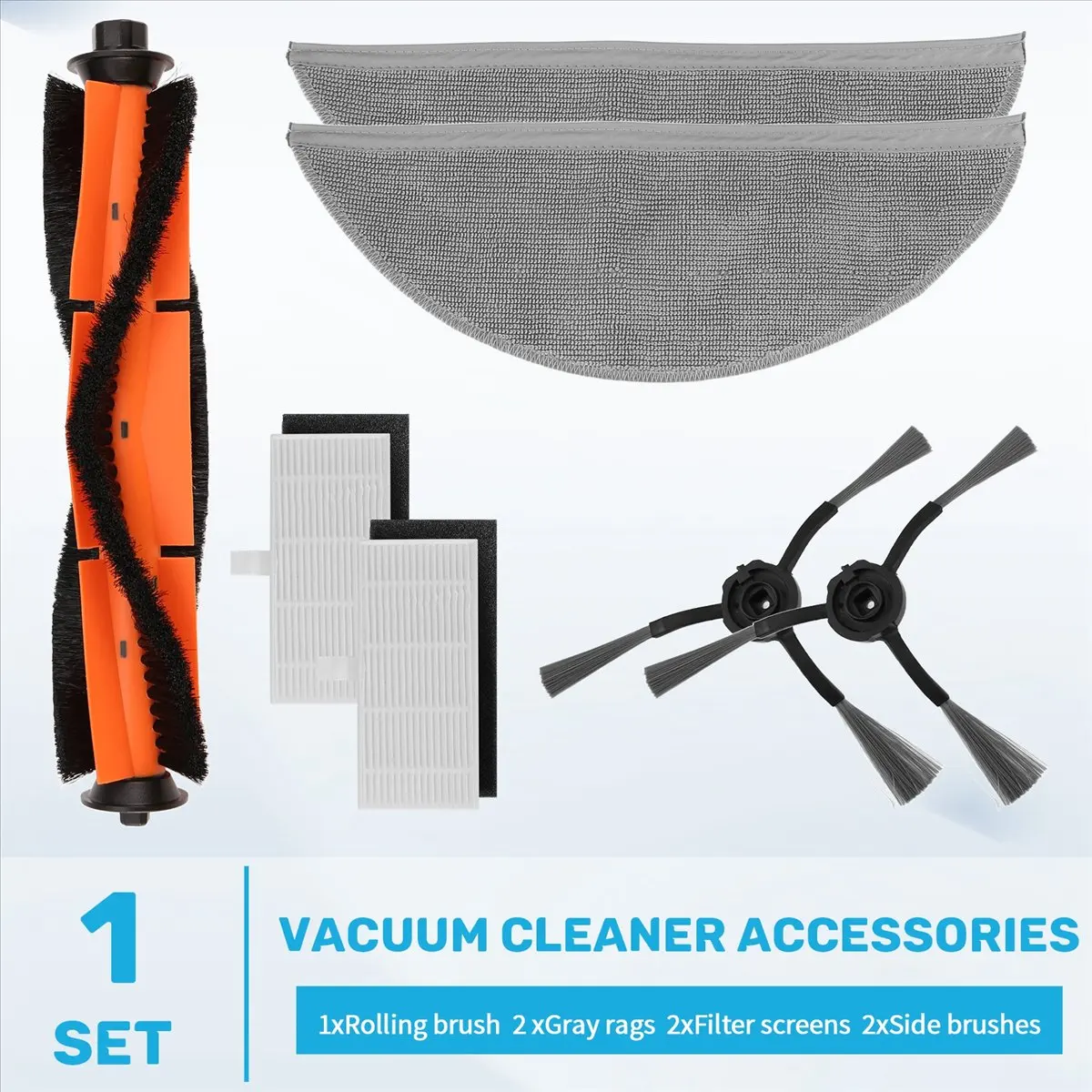 AA77 NEW Mop Cloth Rolling Main Brushes Side Brush for R1 Robot Vacuum Cleaner HEPA Filters Mops Rag Cloths