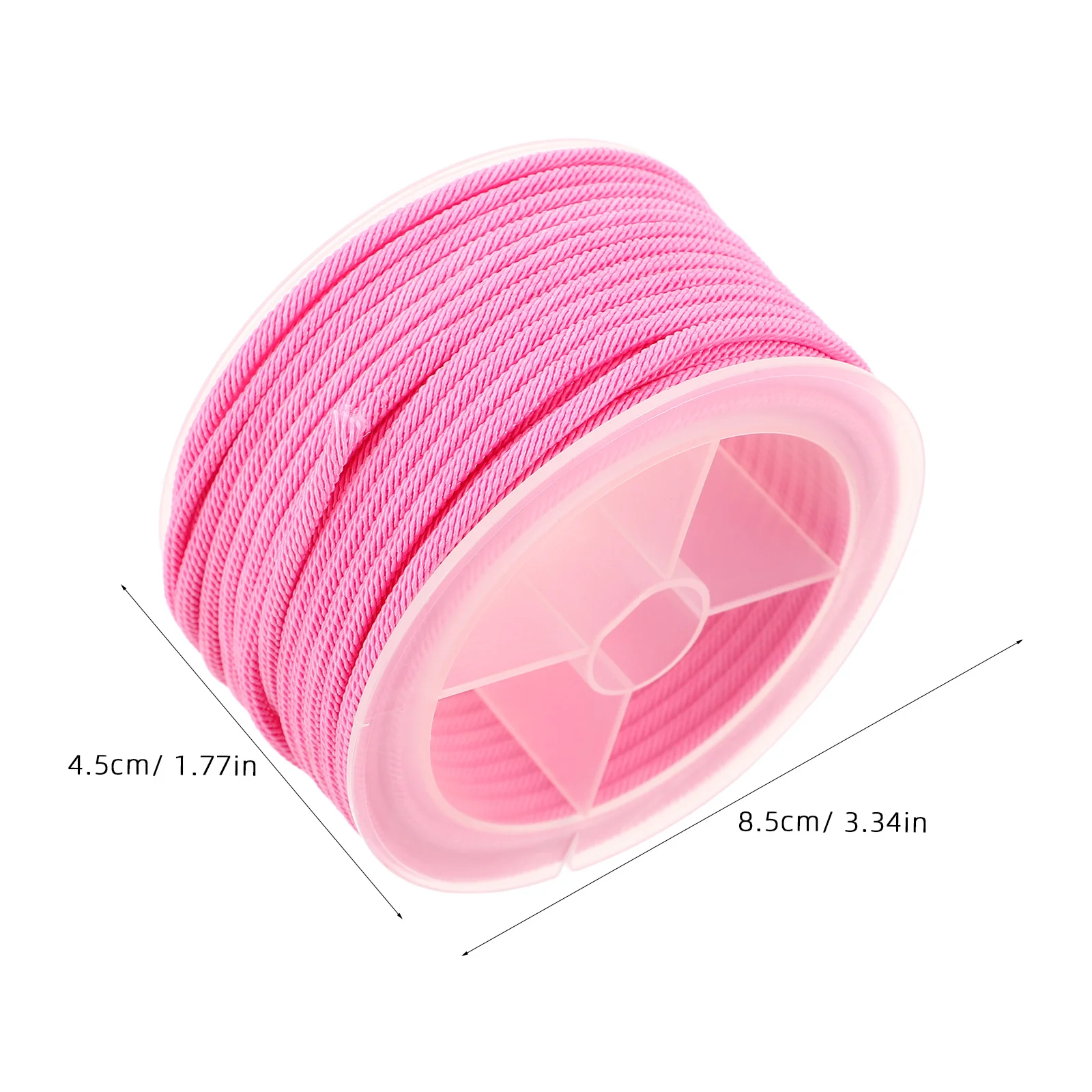 1 Roll Pink Braided Nylon Cord 2mm for Jewelry Making Crafting Beading Bracelets Necklace String for Macrame Bracelet Crafting