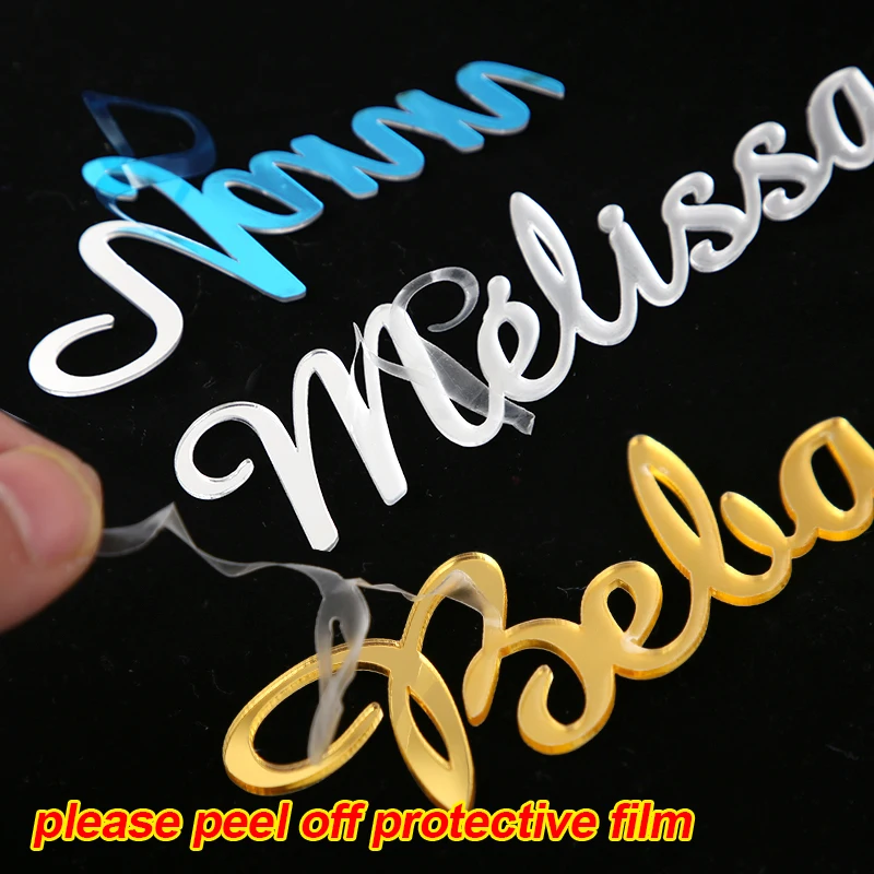 Personalized Name Cake Topper Custom Order Your Design Cupcake Wedding Birthday Event Baby Name Bridal Shower Calligraphy