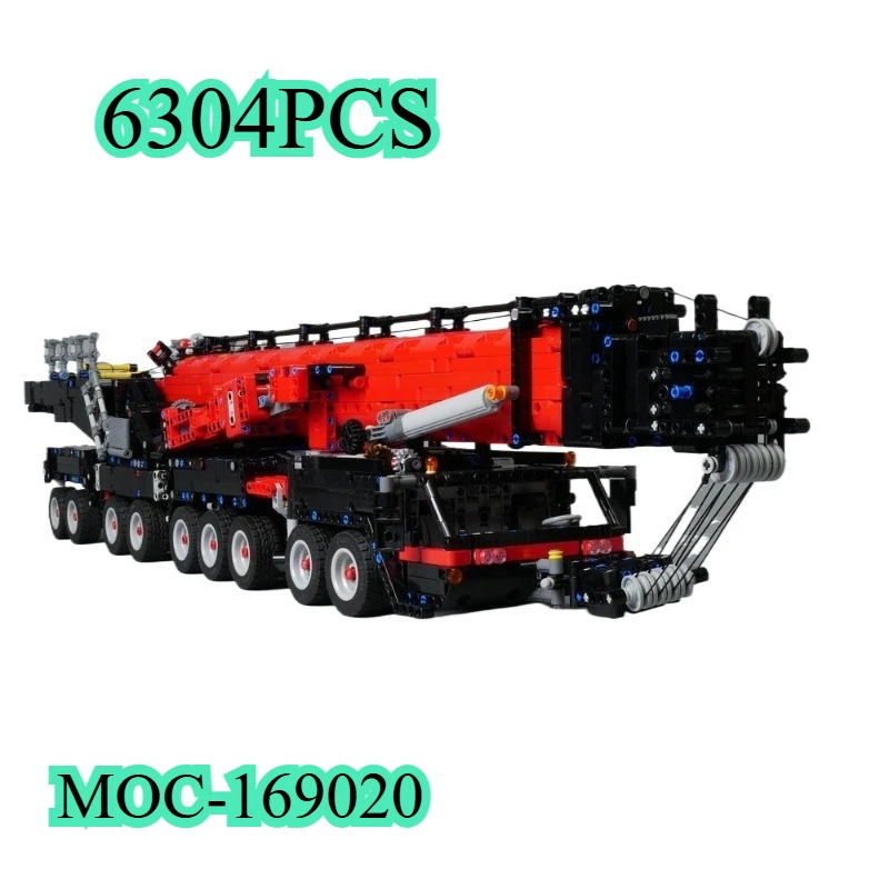 MOC169020 LTM 11200 Mobile Crane Model  Building Blocks Children's MOC Super Racing 8 Sports Car  Assembled Toy Desktop Ornament