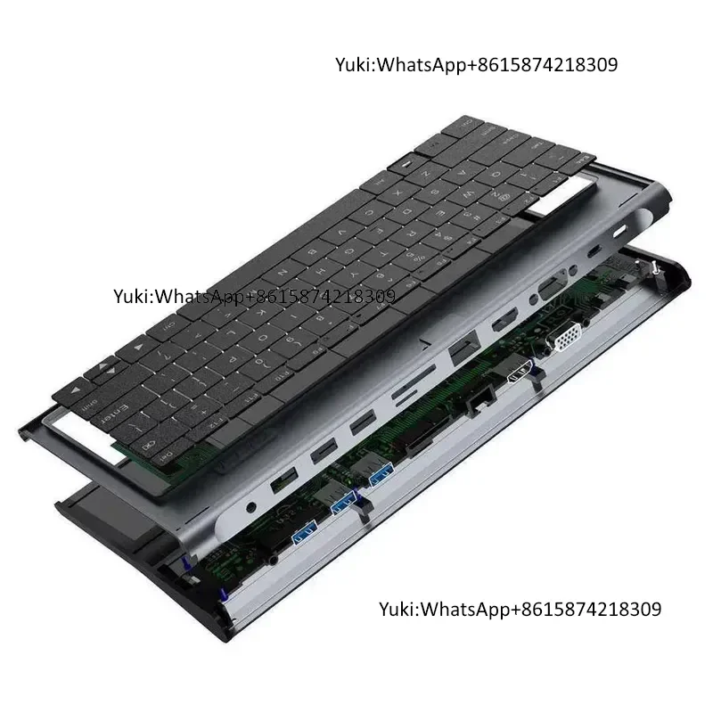 Hot Sale 11 in 1 Hub USB C Docking Station PC Keyboard Compatible With bookPro I-Pad Windows Series Linux Vista Laptop