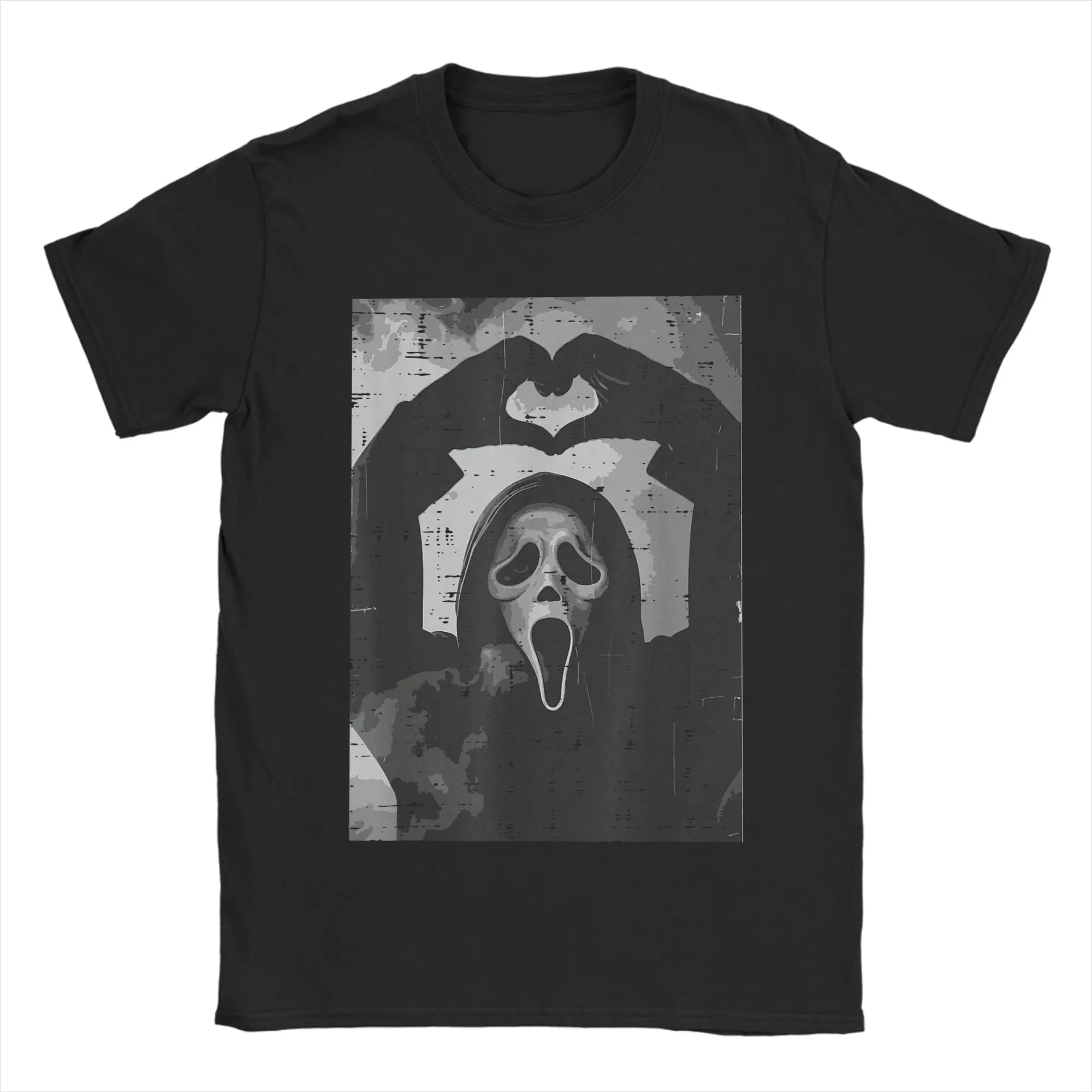 

Halloween Scary Face Funny Horror Poster T-Shirt Summer Harajuku T Shirts Adult Cotton Clothes Short-Sleeve Aesthetic Tops