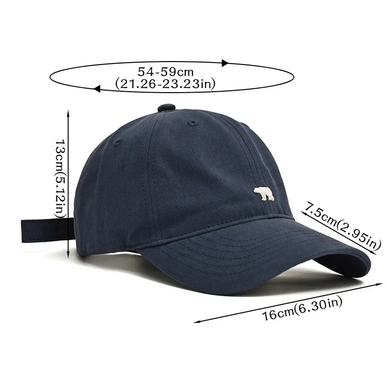Stylish Polar Bear Embroidered Baseball Cap Sun Protective Breathable Adjustable ldeal Casual Hat Men Women Unisex Baseball Caps image 5