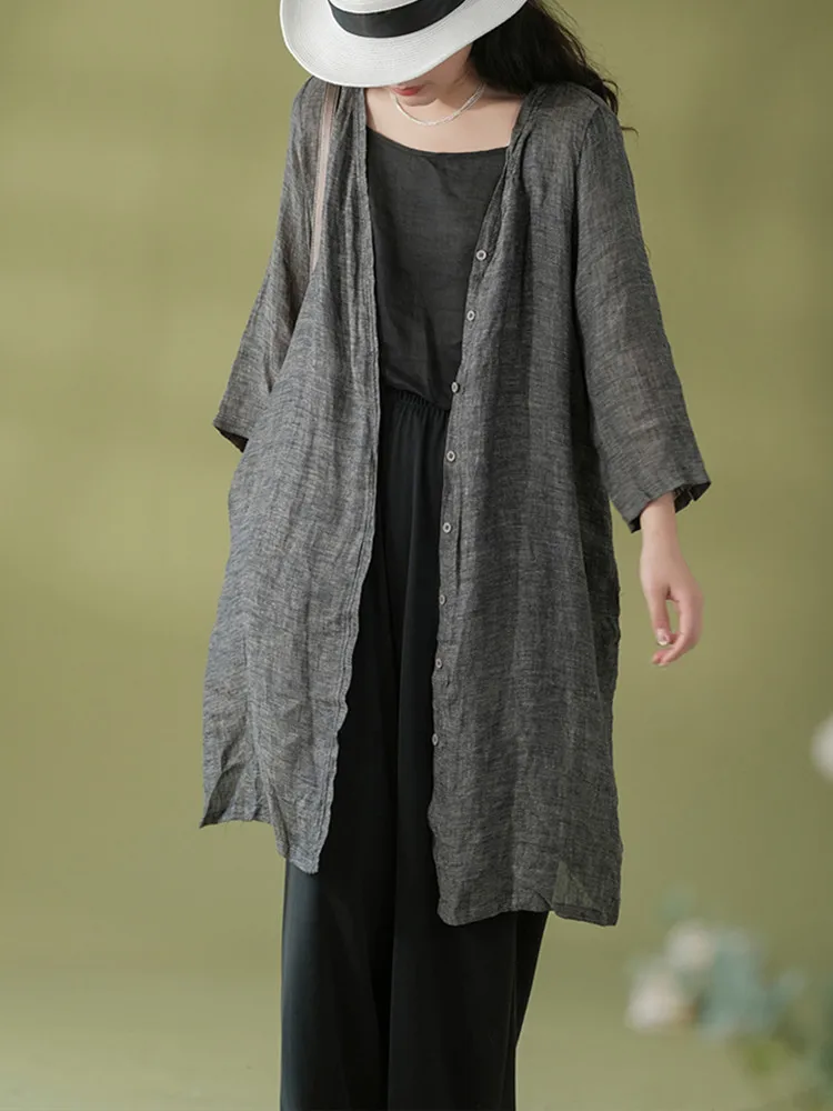 Summer Shirt Tops Women Casual Loose Long Ladies Cardigan Coats Fashion Woman Shirt Tops 2023 Vestido Mujer