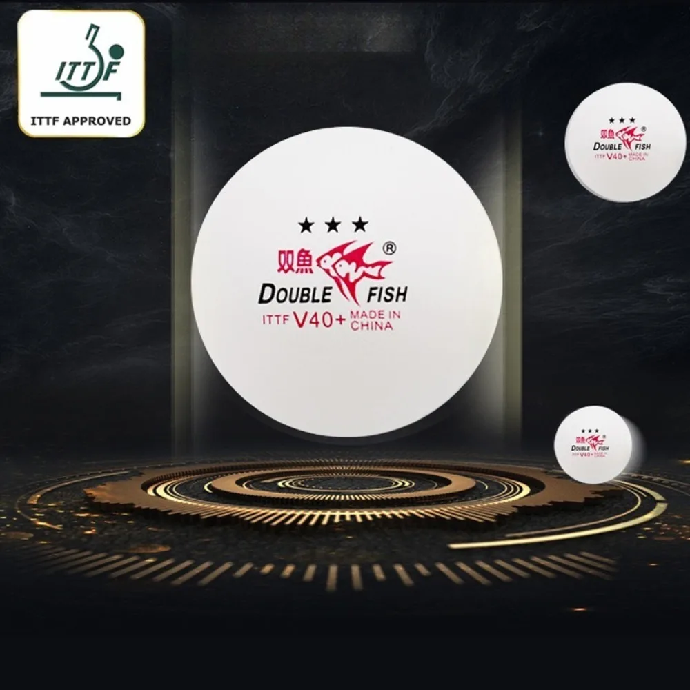 DOUBLE FISH V40+ 3-Star ITTF Approved Seamed ABS Table Tennis Balls New Material 36 Count Ping Pong Balls for Table Tennis