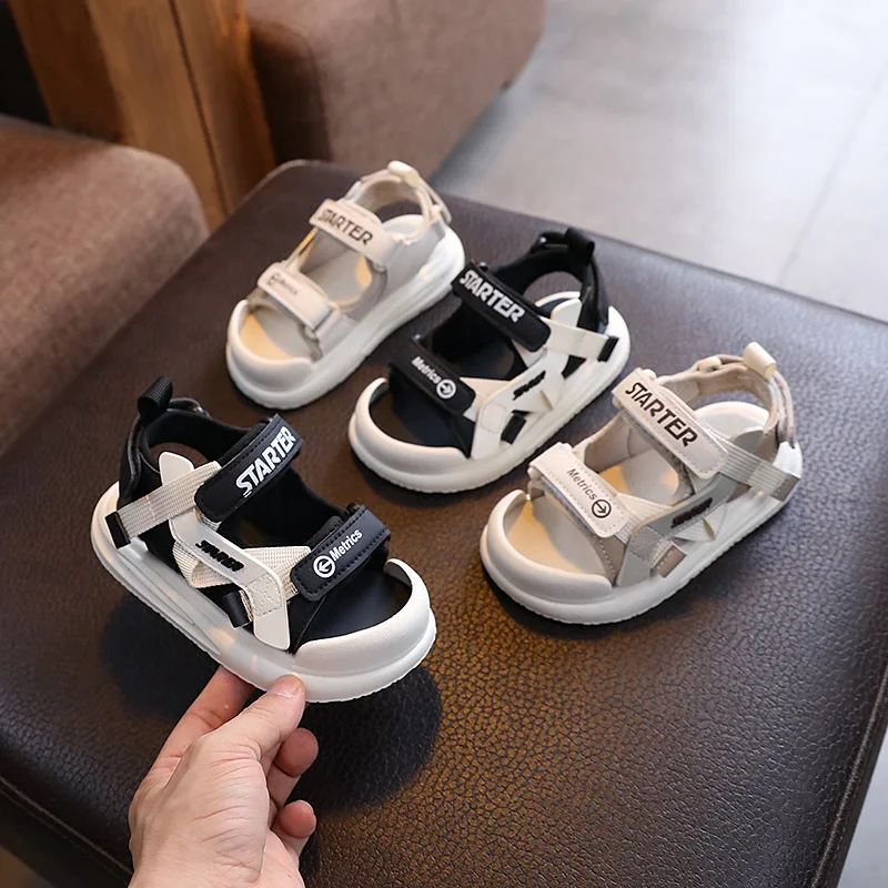 

New Summer Kids Sandals Walker Toddler Shoes Indoor Anti Collision Closed Toe Casual Beach Shoes Children Non Comfort Sandals