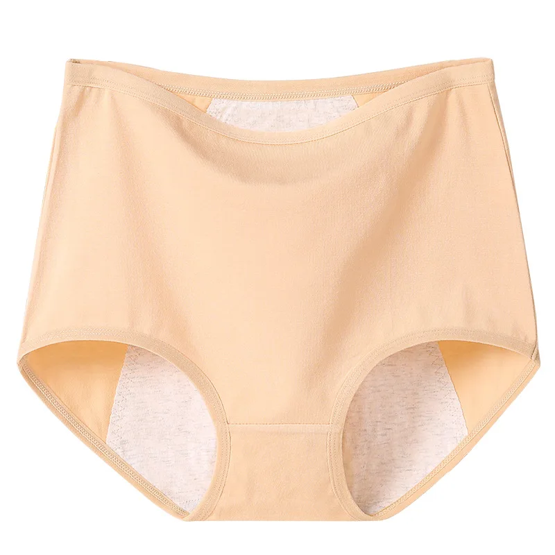 

High Waist Physiological Underwear Women's Pure Cotton Large Size 100kg Cotton Antibacterial Leak-proof Pants Briefs трусы