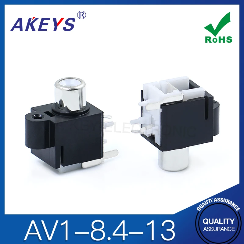 5pcs AV1-8.4-13 AV SAME CORE 5-PIN RCA SEAT SINGLE HOLE PCB WELDED AUDIO AND VIDEO SOCKET WITH SCREW HOLE