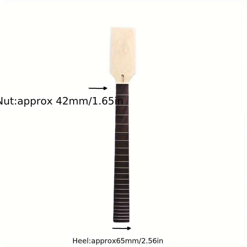 Bass Guitar Neck New Maple 24 Fret 30 inch Rosewood Fretboard Bolt on heel Truss Rod Unfinished electric guitar parts