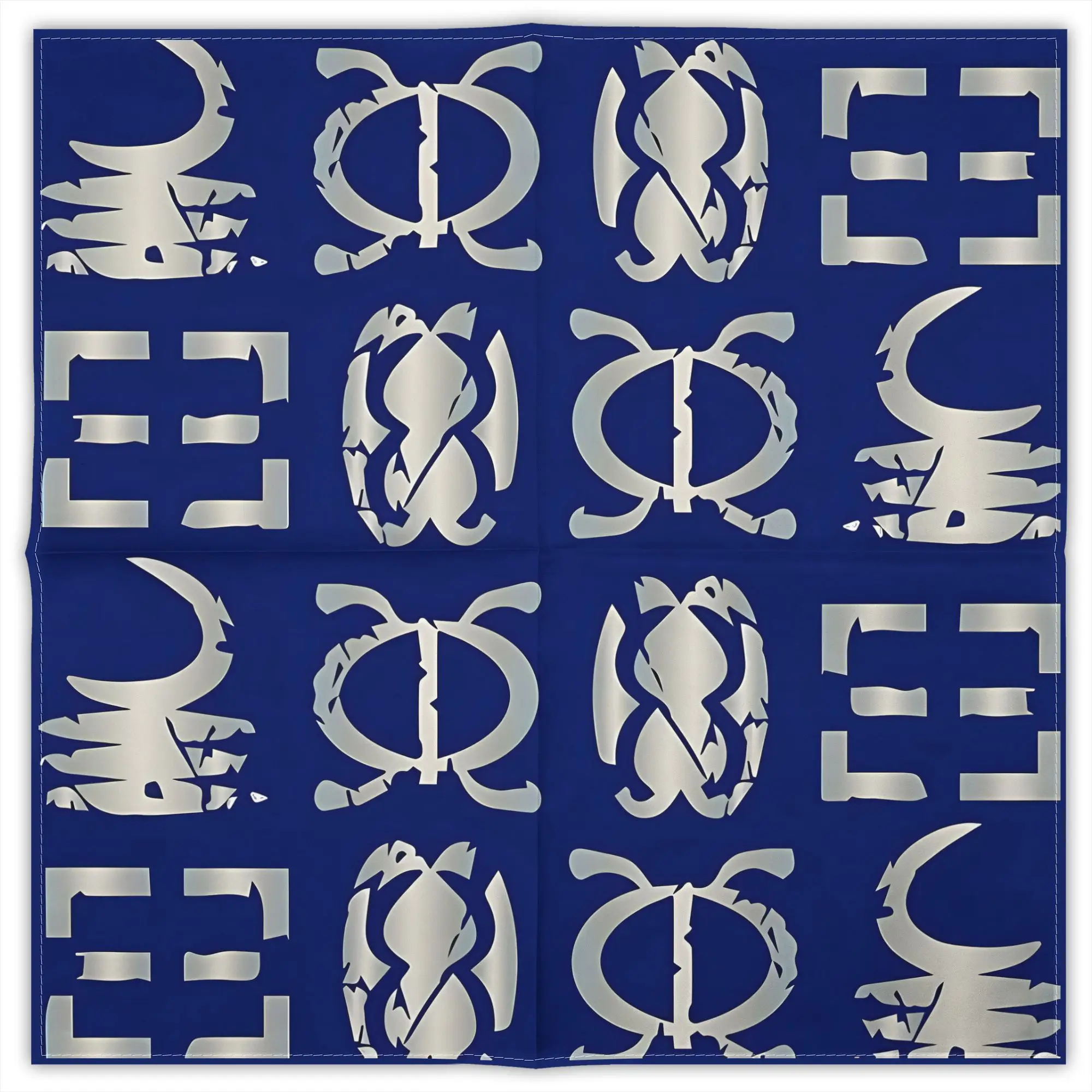lenco-quadrado-decorativo-de-poliester-estampado-com-simbolo-africano-adinkra-na-cor-prata-para-uso-diario