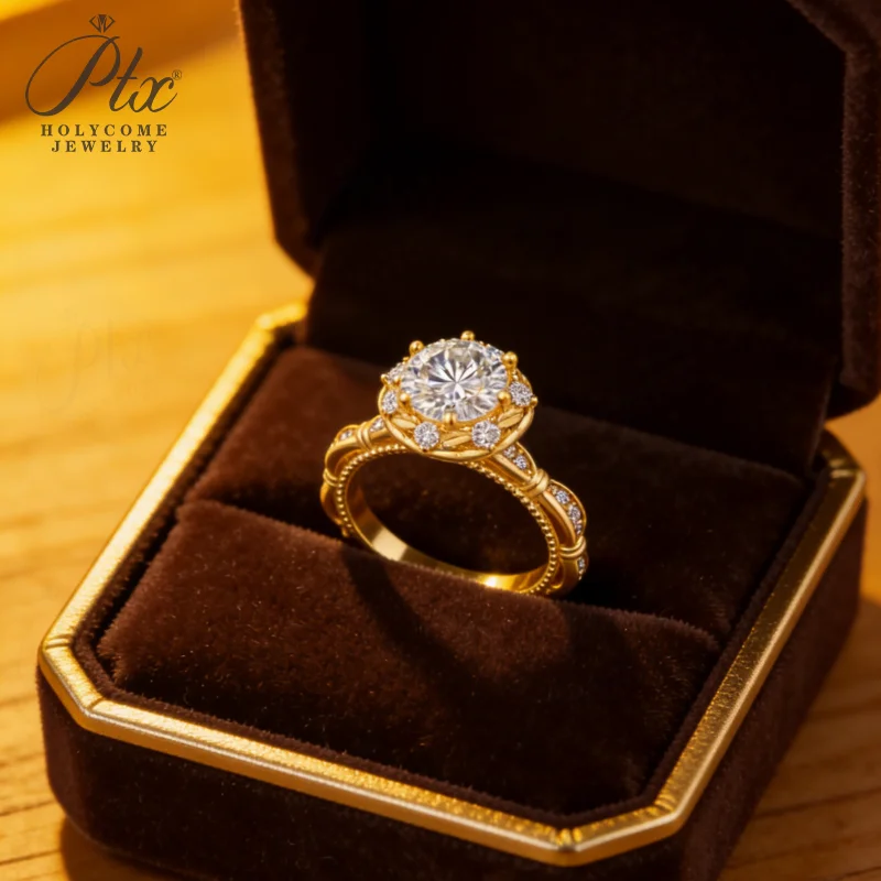 925 Sterling Silber Ring Moissanit 1,5CT D-Farbe Charm-Schmuck für Damen Ehering Hochwertiges Geschenk Feiner Schmuck Großhandel – Detail 11