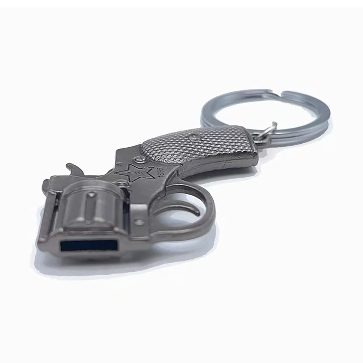 Revolver Pistol Shape DIY Modification Key Head Grip Creative Car Motorcycle Key Holder Need Manual Polishing
