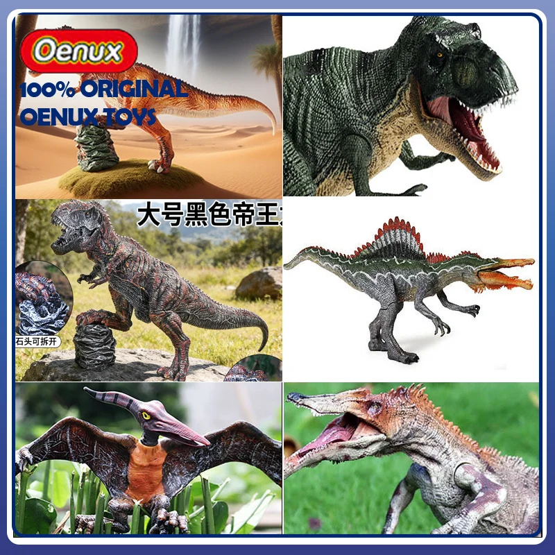 

Oenux Simulation Model Jurassic Period Large Size T-Rex Triceratops Pterosaur Oviraptor Action Figure Realistic Doll Collectible