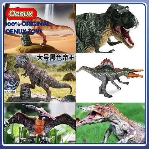 Oenux Simulation Model Jurassic Period Large Size T-Rex Triceratops Pterosaur Oviraptor Action Figure Realistic Doll Collectible