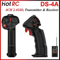 HotRC DS4A DS-4A 2.4GHz 4 Channel Single Hand Radio System Transmitter F-04A 4CH Receiver for RC Car Boat Tank Robot Model Toy