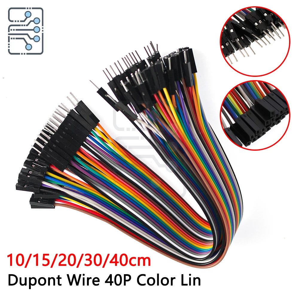 40Pin Dupont Line  Male to Male + Male to Female and Female to Female Jumper Wire Dupont Cable for Arduino 10CM 15CM 20CM 30CM