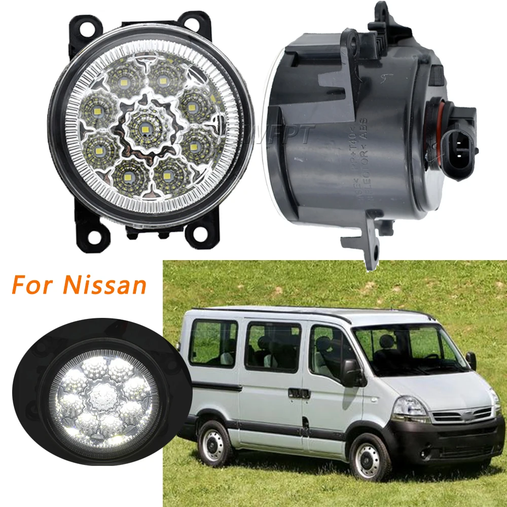 LED Fog Lamp DRL Daytime Running Light Fog Light For Nissan Interstar X70 2003 2004 2005 2006 2007 2008 2009 2010 Accessories