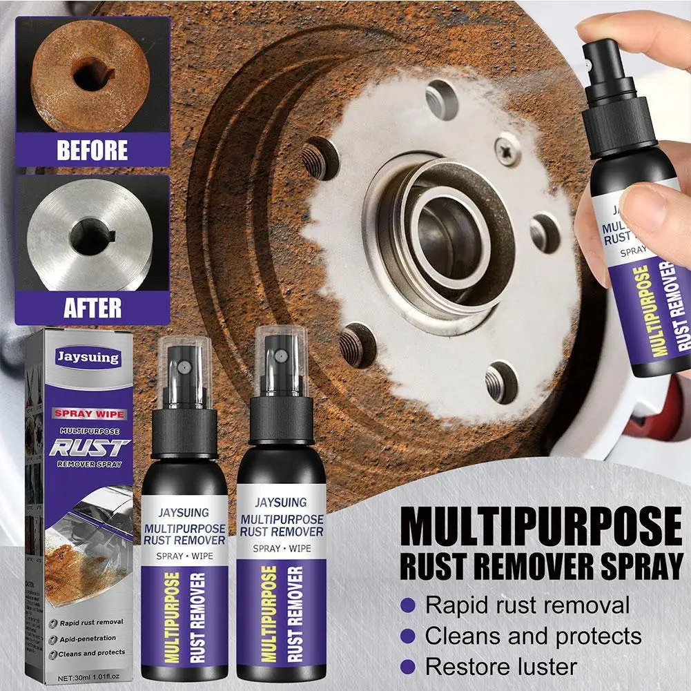 2-pack Metal Rust Removal Lubricant For Car Wheel Polishing And Refurbishment To Remove Metal Surface Oxide Rust 30/50ml