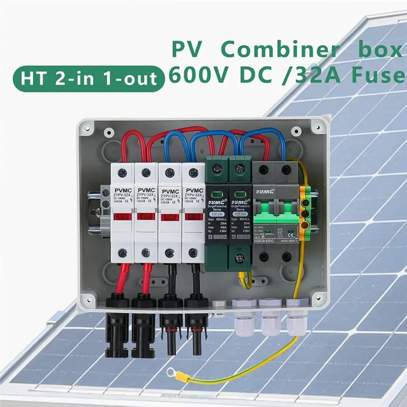 YANA50I Distribution Box PV Combiner Box With Protection Fuse MCB SPD Waterproof IP65 Distribution