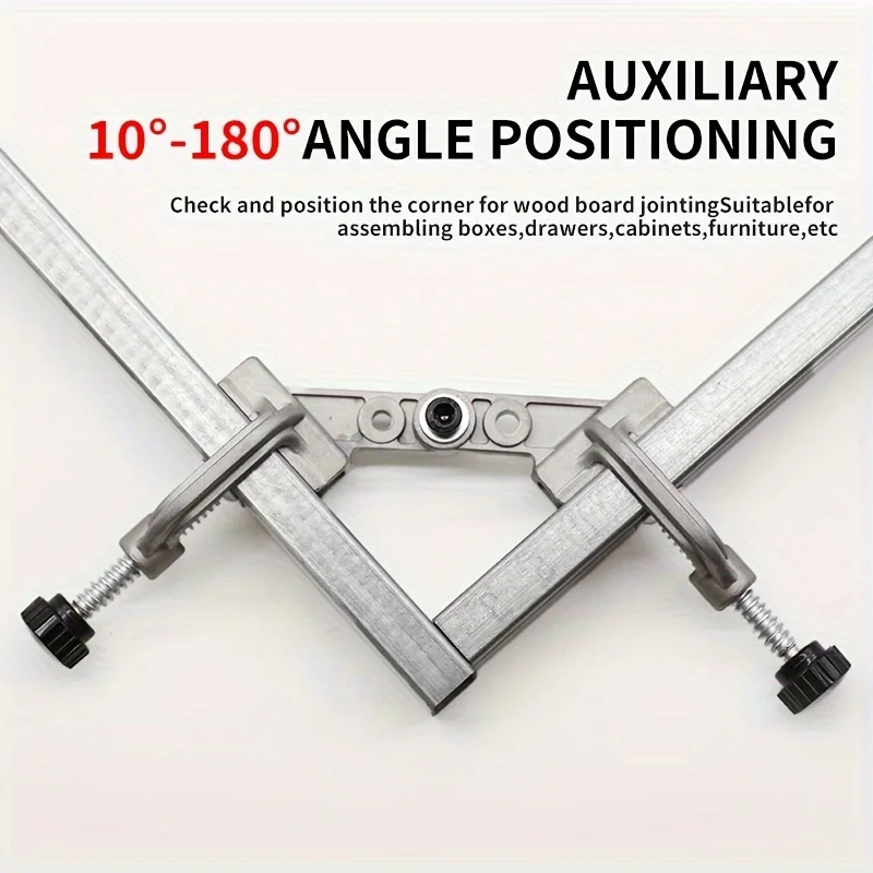 Versatile Aluminum Alloy Angle Clamp 10-180 Degree Adjustable Angle Clamp with Swing Jaw for Woodworking Clamp Angle Welding
