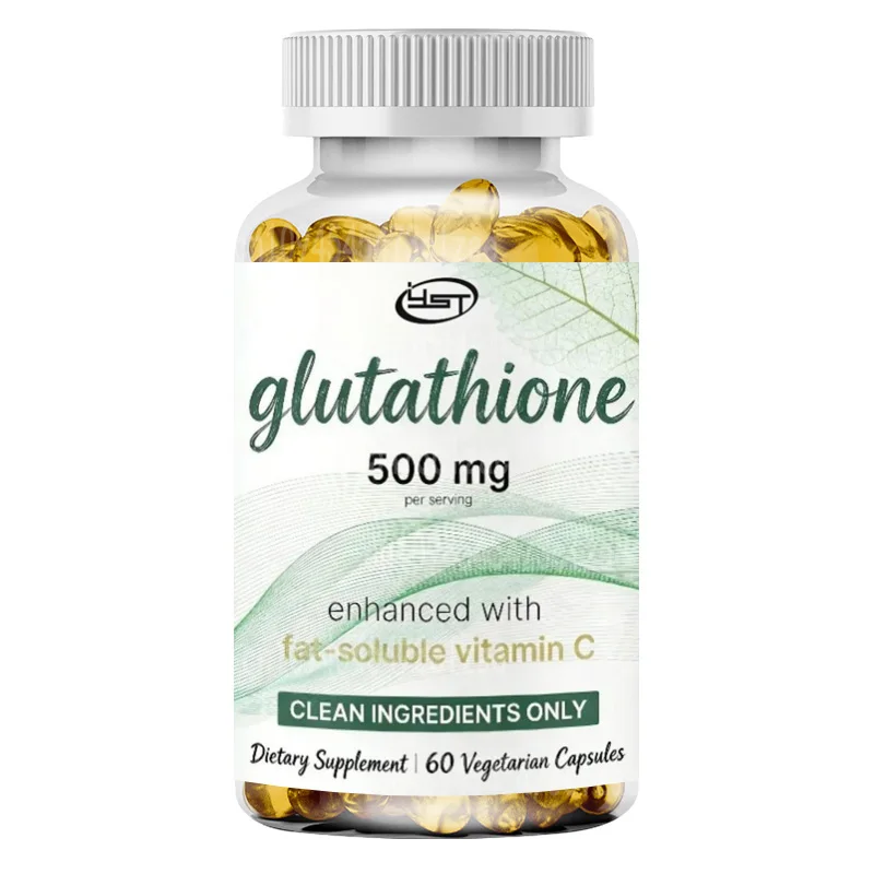 Trace Component Glutathione 500mg Capsule Containing 100mg Vitamin C Supplement, 60 Vegetarian Capsules