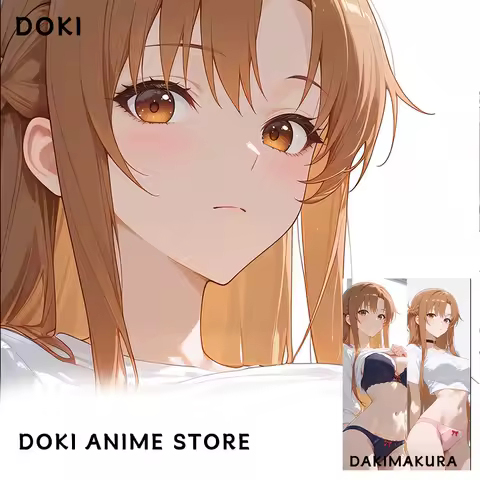 Asuna Yuuki Swor Dakimakura Cover Anime Double-Sided Print Pillowcase Life-Size 2way Body Pillow